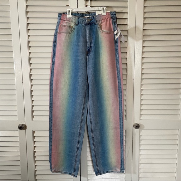 Urban Outfitters Denim - UO Rainbow High Rise Baggy Jeans